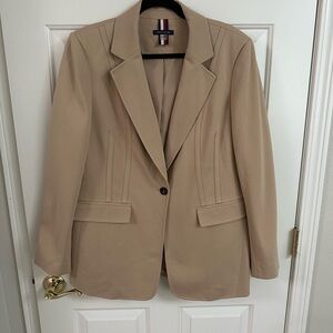 Tommy Hilfiger Tan Blazer Classic Suit Jacket